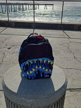 Sprayground Blue Slime Shark Mouth Backpack  910B7594ZMNSZ